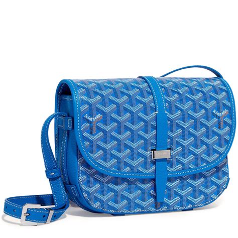 goyard belvedere sky blue|GOYARD Goyardine Belvedere PM Messenger Bag Sky Blue.